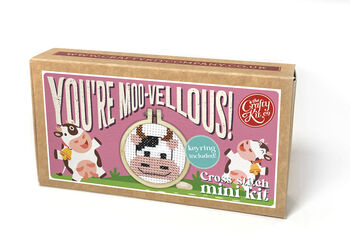 You're Moo Vellous! Mini Matchbox Cross Stitch Kit, 6 of 7