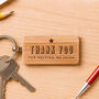 Oak Rectangle Keyring 'Thank You For Helping Me Shine' | Perfect Gift | House Keys | Novelty | Teaher Leaving Gift, thumbnail 1 of 2