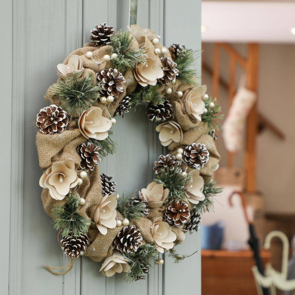 45cm Sotoboo Christmas Wreath Decorations Artificial Harvest Wheat Fruit Wreath Thanksgiving Fall Festival Front Door Garland Indoor Wall Decor Ornaments 