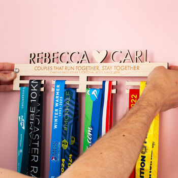 Personalised Couples Medal Hanger, 4 of 5