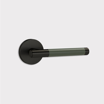 Solid Brass Lever Door Handles With Leather, 11 of 12