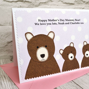 'Bears' Personalised Mother's Day Card, 4 of 7