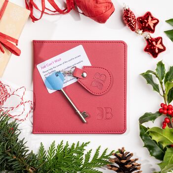 Eco Friendly Disabled Blue Badge Vegan Leather Wallet And Radar Key Made From Recycled Bottles In Raspberry Red, 3 of 6