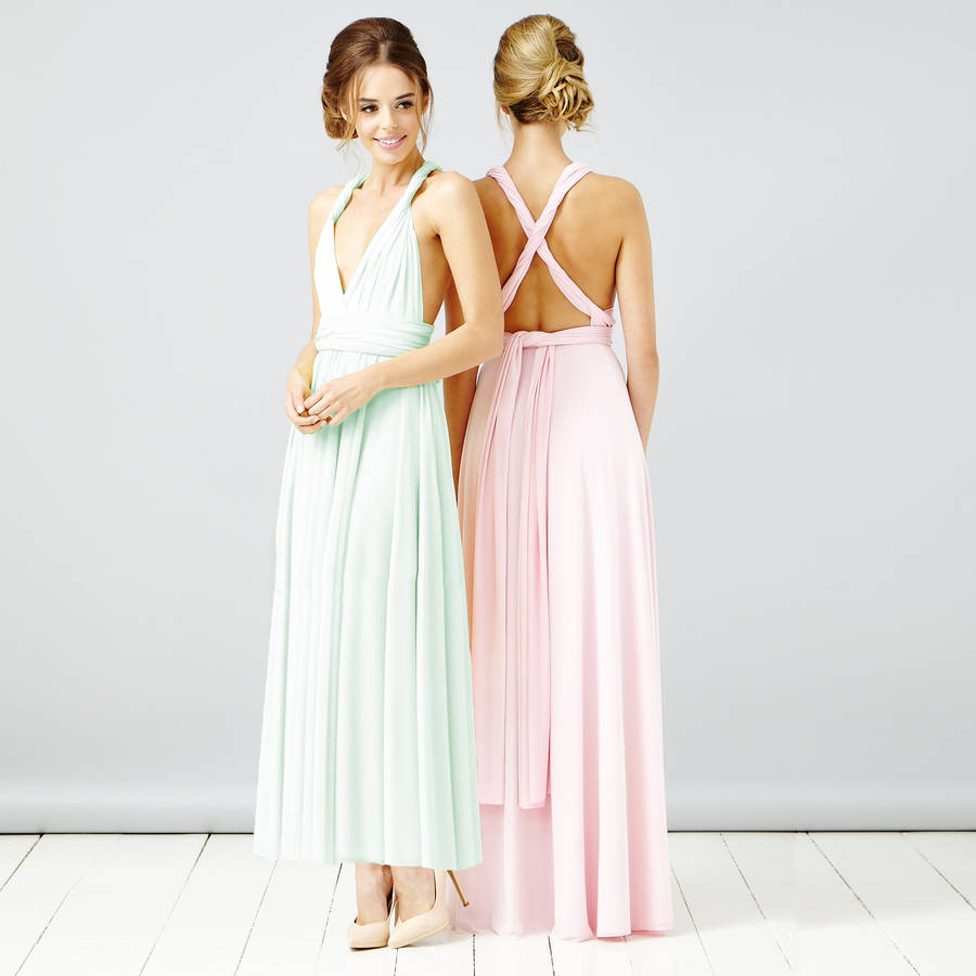  multi way  maxi length bridesmaid  dress  by in one clothing 
