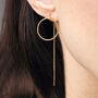 Circle Threader Earrings In 14k Gold Filled, thumbnail 1 of 6