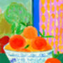 Oranges Still Life Art Print Watercolour Pastel Poster, thumbnail 3 of 6