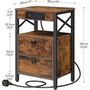 Bedside Table Side Table With Charging Station, thumbnail 9 of 9