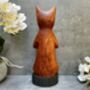 32cm Handcarved Lotus Yoga Cat Wooden Ornament Decor, thumbnail 12 of 12