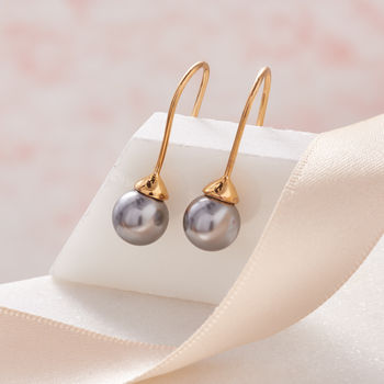 Pearl Earrings Drop Gold Vermeil Earrings, 5 of 5