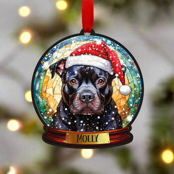 Staffie Dog Tree Decoration, 6 of 6