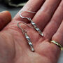 Large Spiralled Sterling Silver Earrings, thumbnail 3 of 4