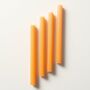 Pumpkin Orange Ribbed Dinner Taper Candle : Set Of Four, thumbnail 2 of 4