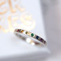Skinny Rainbow Band In Silver And Precious Stones, thumbnail 6 of 11