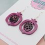 Pomegranate Glitter Earrings, thumbnail 3 of 5