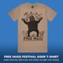 Free Hugs Festival Bear Adult Men's T Shirt, thumbnail 2 of 10