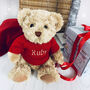 Bertie Bear’s Personalised Christmas Stocking In Red, thumbnail 2 of 5