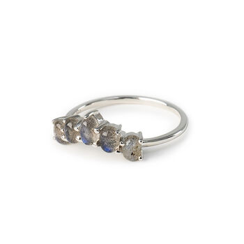 Labradorite Bubble Cuff Ring In Sterling Silver, 2 of 5