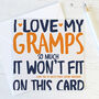 'Love Grandad / Gramps / Grampy / Pops So Much' Card, thumbnail 2 of 5