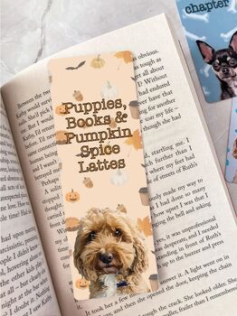 Autumn Themed Personalised Pet Bookmark, 4 of 10