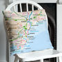 Personalised British Isles Map Cushion, thumbnail 1 of 5