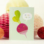 Mini Radish Greetings Card, thumbnail 3 of 5