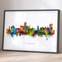 St Albans Skyline Cityscape Art Print, thumbnail 1 of 12