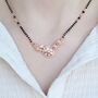 Indian Floral Rose Gold Zircon Mangalsutra Necklace, thumbnail 1 of 3
