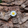 White Daisy April Birth Flower Bracelet Charm Bead, thumbnail 1 of 5
