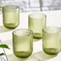 Palermo Set Of Four Green Ribbed Tumblers, thumbnail 1 of 8