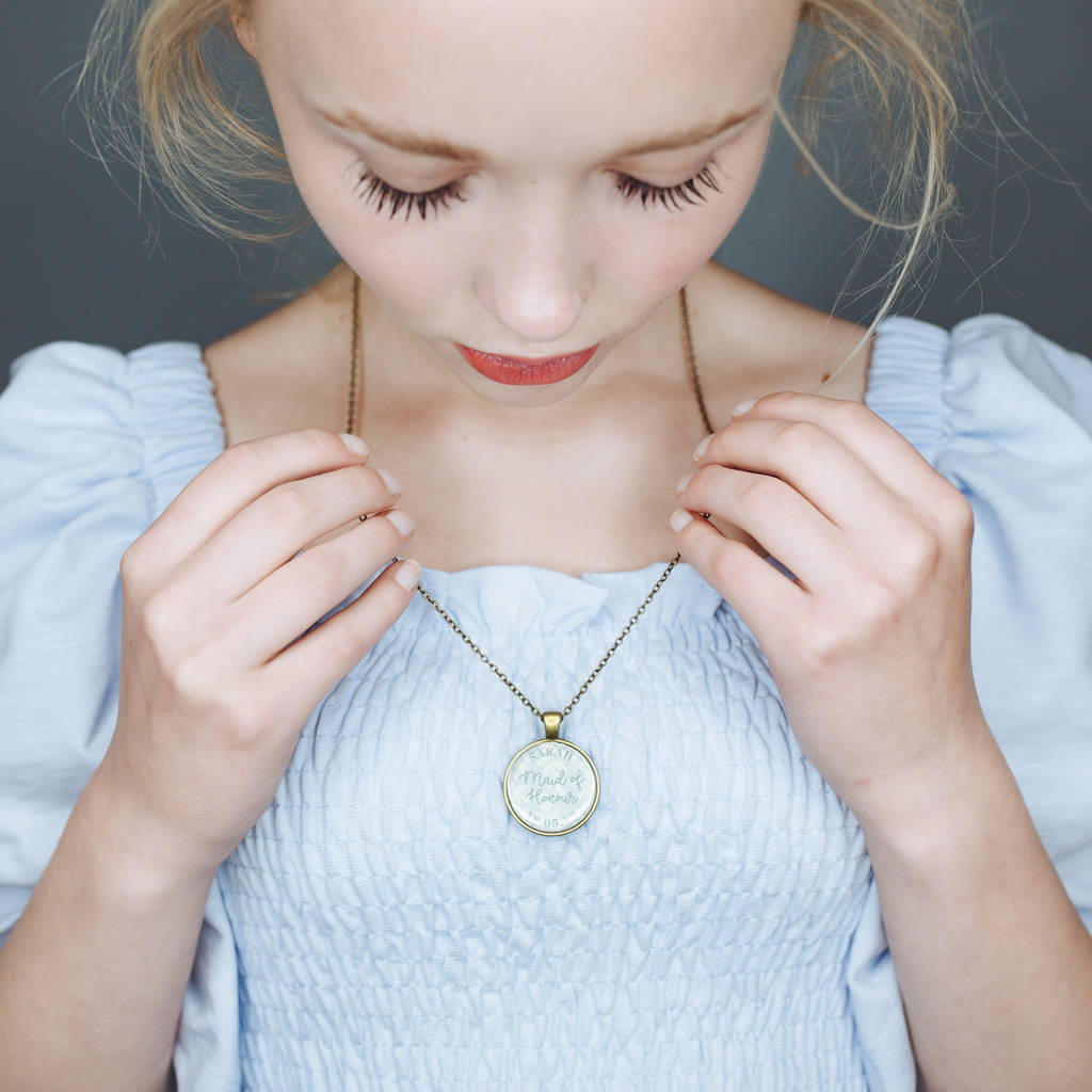 Personalised Bridesmaid Necklace By Rosie Willett Designs