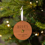 Personalised Baby's First Christmas Wooden Bauble, thumbnail 2 of 6