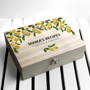 Personalised Lemon Grove Recipe Box, 2 of 10