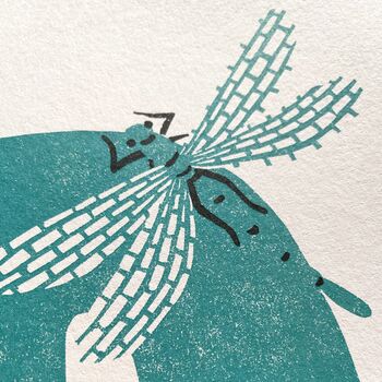 D For Dragonfly Children's Initial Print, 2 of 3