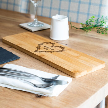 Personalised Bamboo Serving Board Wedding Gift, 2 of 5