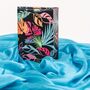 100% Mulberry Silk Scarf, Sea Blue, Turquoise Blue, thumbnail 8 of 8