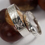 Horse Chestnut Wedding Bands In Eco Silver, thumbnail 2 of 7