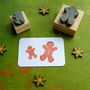 Gingerbread Man Christmas Rubber Stamp, thumbnail 1 of 2