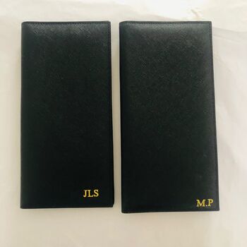 Travel Document Wallet With Monogram, 8 of 12