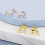 Sterling Silver Tiny Leopard Stud Earrings, thumbnail 2 of 12