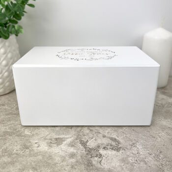 Personalised Wreath Large Cremation Urn For Ashes | One.44 Litres, 4 of 8