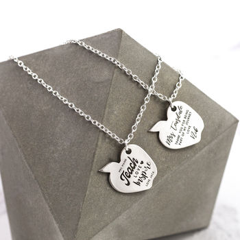 Personalised Teacher Gifts Thank You Necklace, 8 of 9
