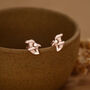 Sterling Silver Chanterelle Mushroom 16 G Flat Back Labret Earrings, thumbnail 4 of 12