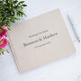 Personalised Simple Text Design Wedding Guest Book, thumbnail 1 of 4