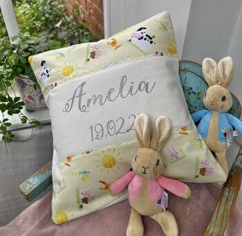 Sunshine Farm Animals Name Cushion Personalised, 3 of 12