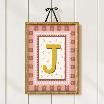 Personalised Initial Print In Neutral Colours, 5 of 10