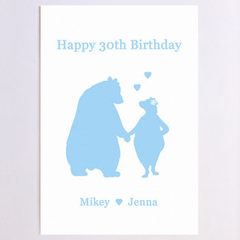 Personalised Bears In Love Birthday Card, 3 of 7