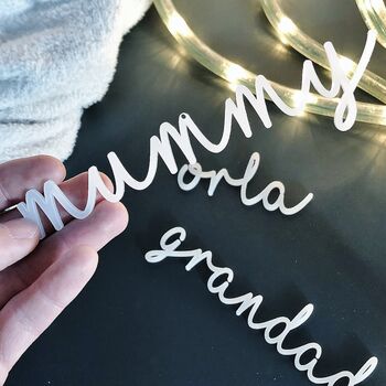 Personalised Cut Out Name Christmas Decoration, 4 of 5