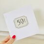 50th Birthday Card ~ Handmade, thumbnail 1 of 3
