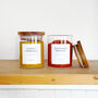 Set Of Acacia Spice Jars With Custom Labels, thumbnail 2 of 10