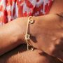 Peace Love And Freedom Sterling Silver / Gold Vermeil Charm Bracelet, thumbnail 6 of 8